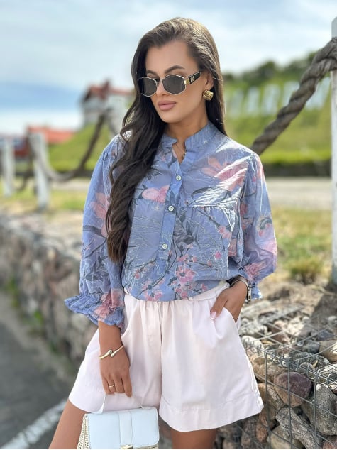 BLUZKA TWIST NIEBIESKA