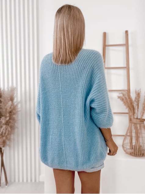 KARDIGAN MILANO BŁĘKITNY