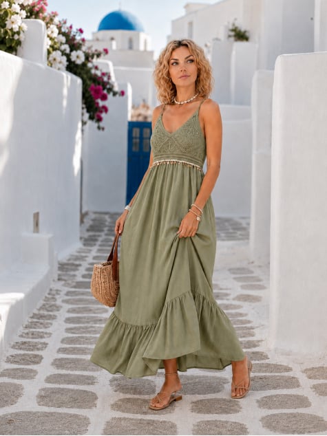 SUKIENKA VALENTIA KHAKI