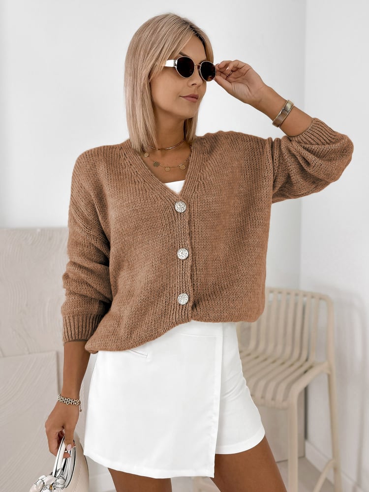 SWETER LUCIA KARMELOWY