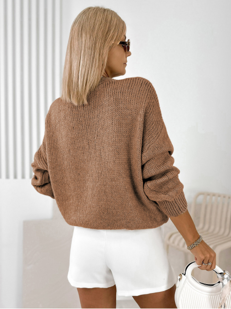 SWETER LUCIA KARMELOWY