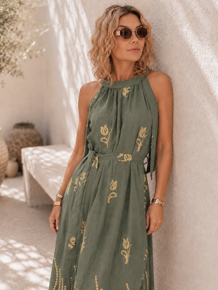 SUKIENKA NEREA KHAKI