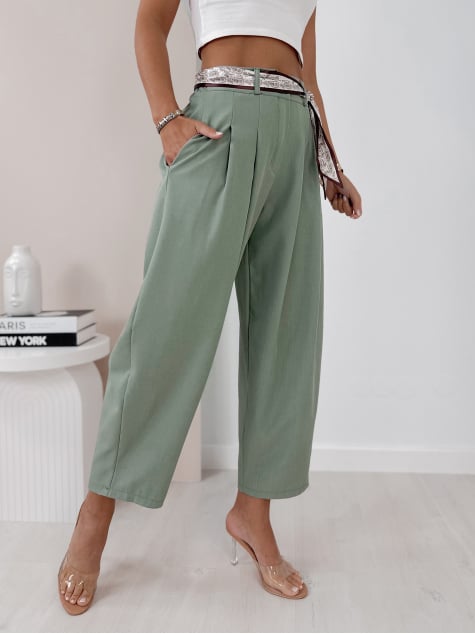 SPODNIE MARLOW PISTACJOWE