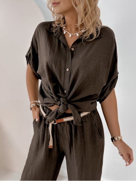 KOMPLET FABIENNE BRĄZOWY