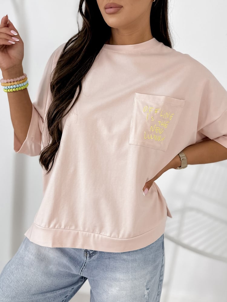 BLUZKA ELSTE PUDROWY RÓŻ