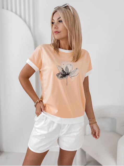 BLUZKA COTARD BRZOSKWINIOWA