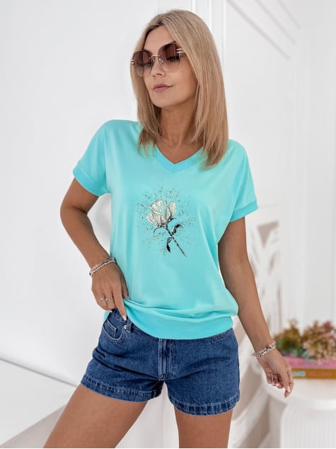 BLUZKA CINDY TURKUSOWA