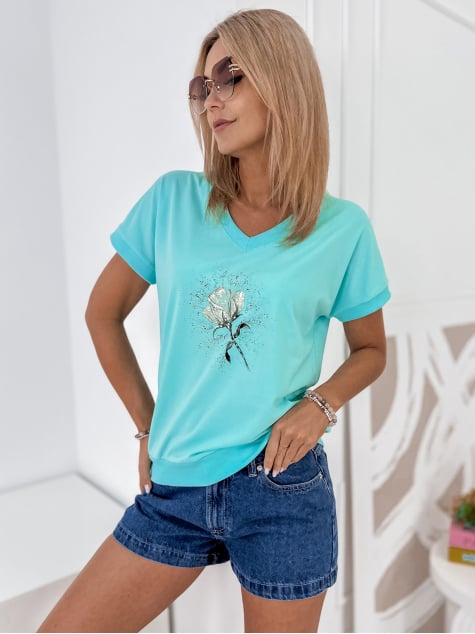 BLUZKA CINDY TURKUSOWA