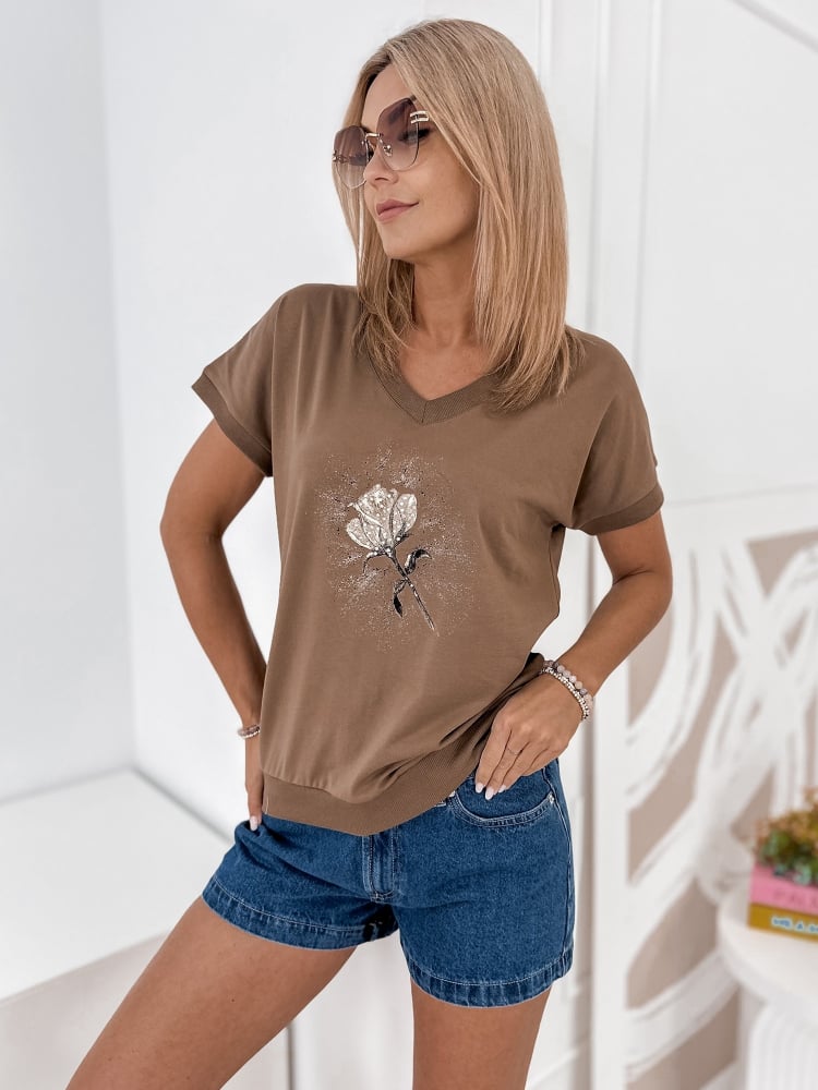 BLUZKA CINDY BRĄZOWA
