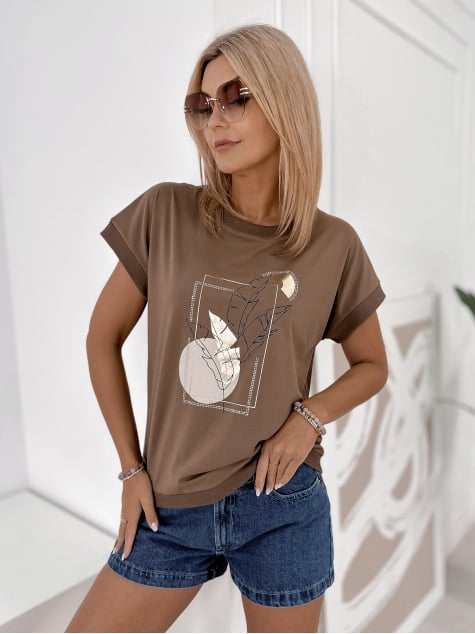 BLUZKA ODETTE BRĄZOWA