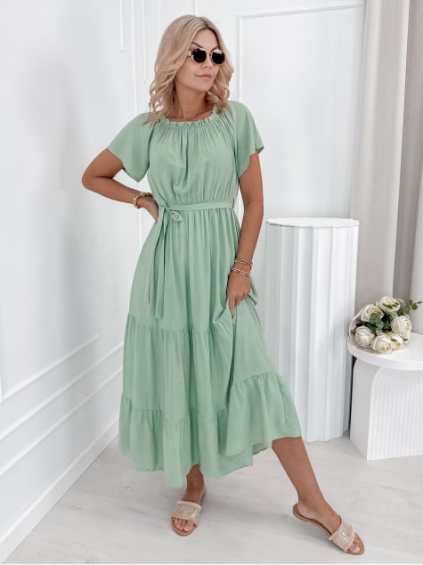 SUKIENKA CHEVILLE PISTACJOWA