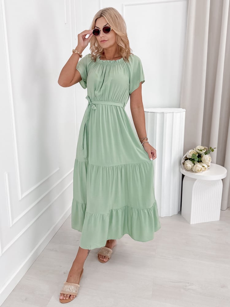 SUKIENKA CHEVILLE PISTACJOWA