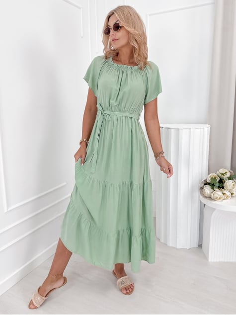 SUKIENKA CHEVILLE PISTACJOWA