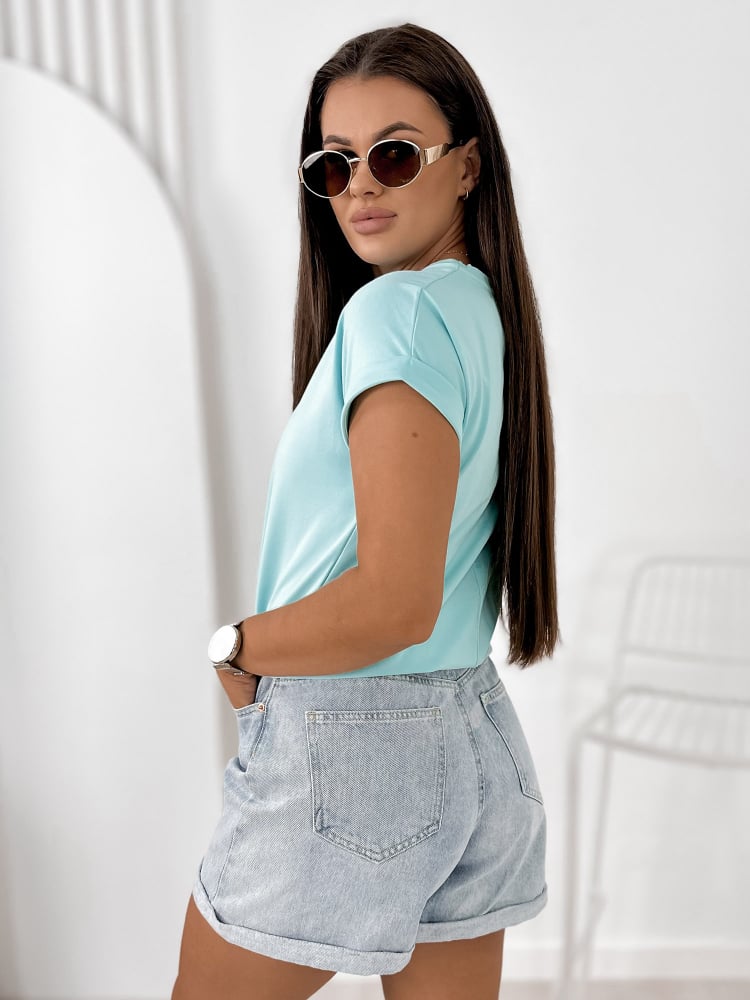 BLUZKA ROWLINS TURKUSOWA