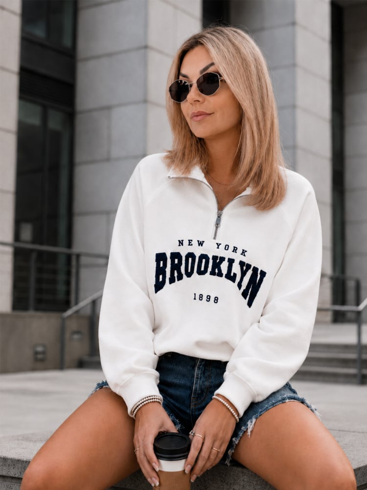 BLUZA HALSEY ECRU