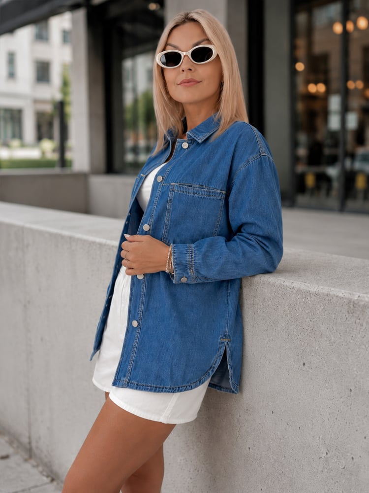KOSZULA MARTINS CIEMNOJEANSOWA