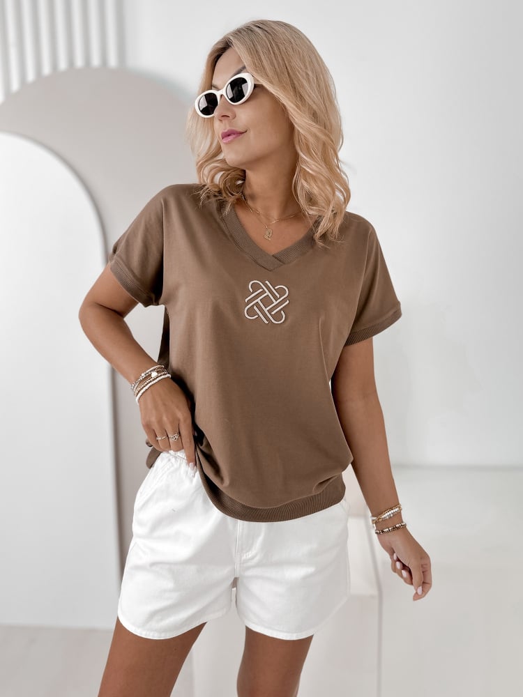 BLUZKA CALDER BRĄZOWA