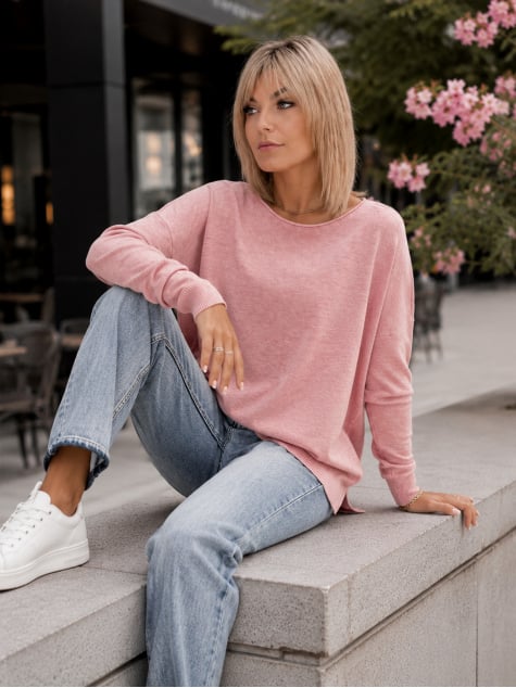 SWETER TROMSO PUDROWY RÓŻ