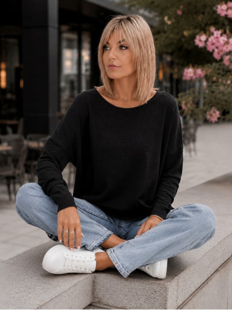 SWETER TROMSO CZARNY