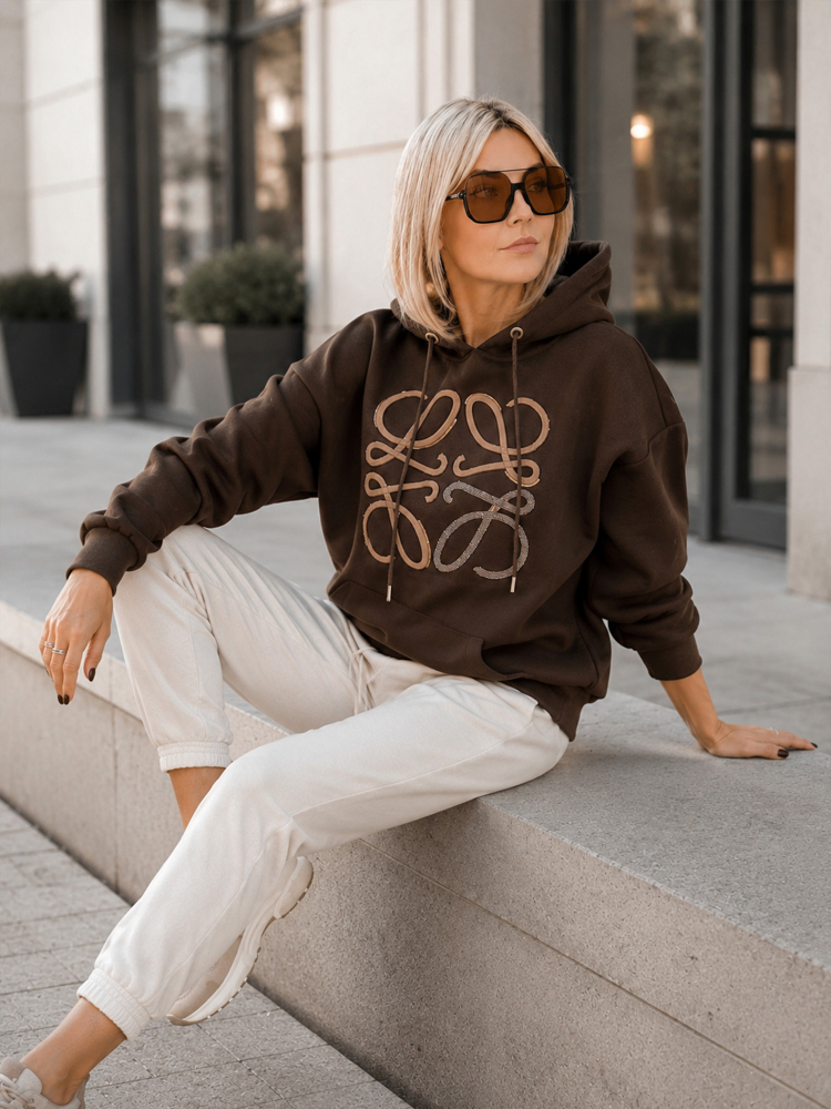 BLUZA VICENZA CIEMNOBRĄZOWA