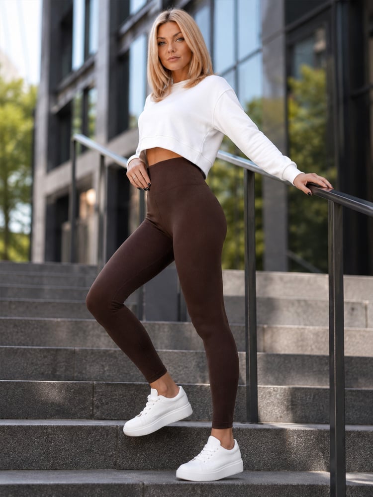 LEGGINSY OCAMPO CIEMNOBRĄZOWE