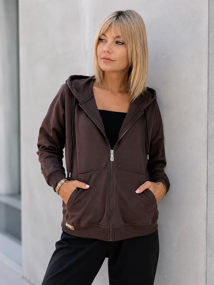 BLUZA RUNE CIEMNOBRĄZOWA