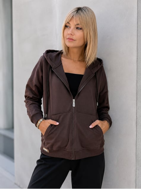 BLUZA RUNE CIEMNOBRĄZOWA