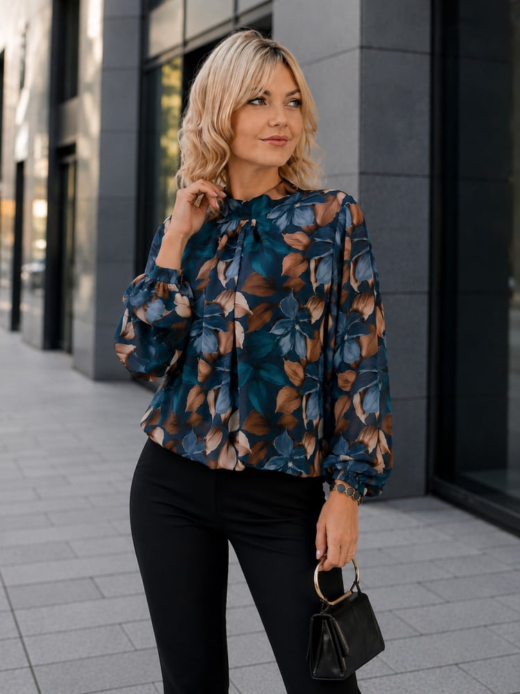 BLUZKA BONNY GRANATOWA