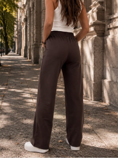 SPODNIE REBECCA CIEMNOBRĄZOWE