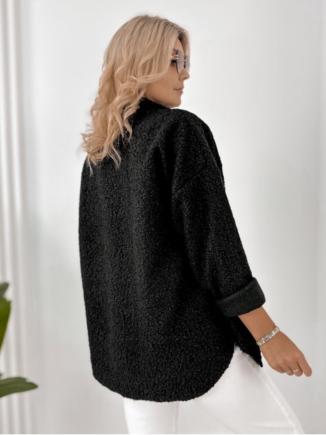 KURTKA BOUCLE TRISTAN CZARNA