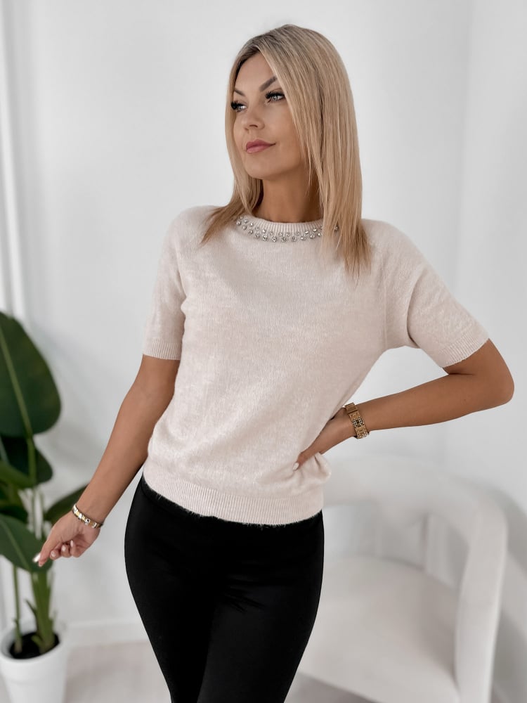 SWETER ARUNIS BEŻOWY