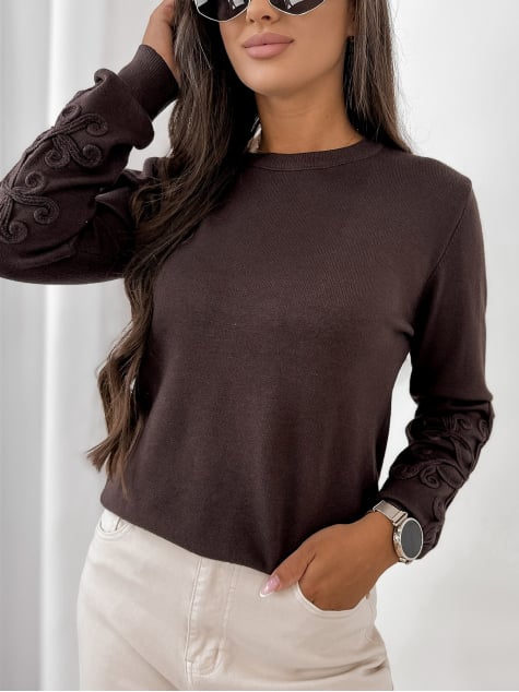 SWETER CAMBER CIEMNOBRĄZOWY