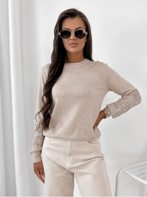 SWETER CAMBER BEŻOWY