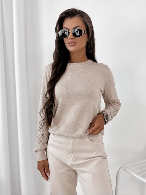 SWETER CAMBER BEŻOWY