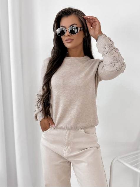 SWETER CAMBER BEŻOWY