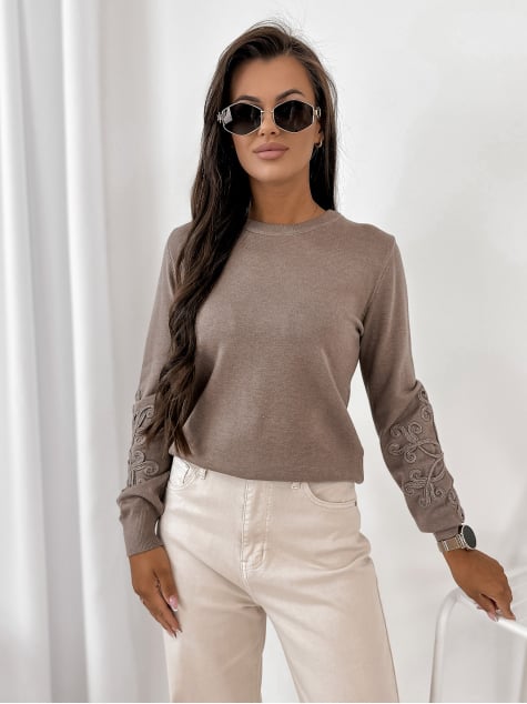 SWETER CAMBER JASNOBRĄZOWY