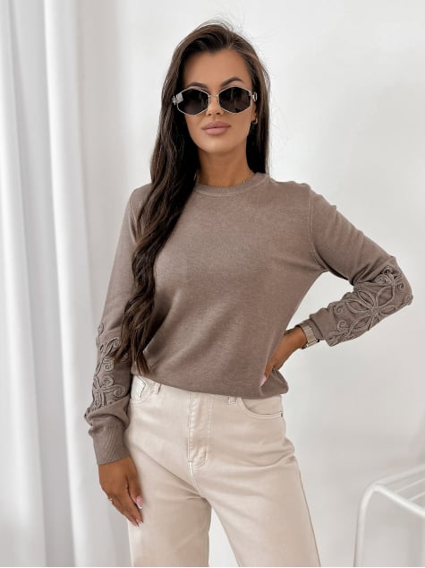 SWETER CAMBER JASNOBRĄZOWY