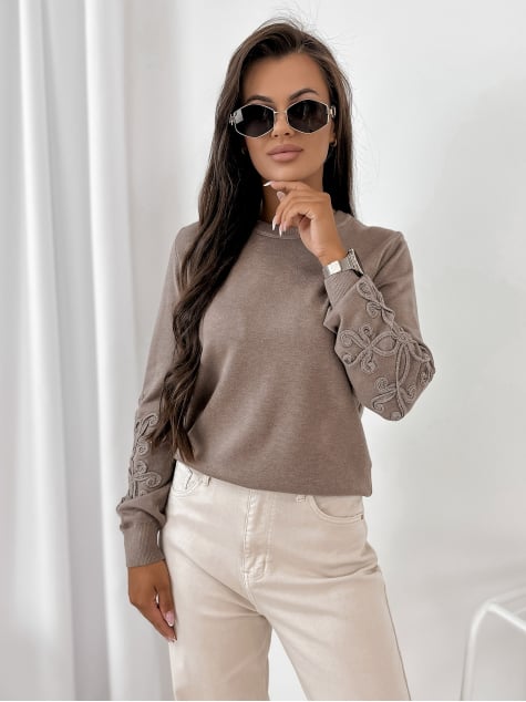 SWETER CAMBER JASNOBRĄZOWY