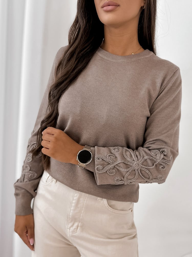 SWETER CAMBER JASNOBRĄZOWY