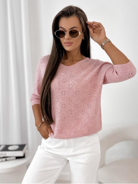 SWETER BASAVI PUDROWY RÓŻ