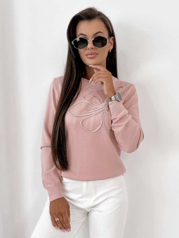 SWETER JORAM PUDROWY RÓŻ