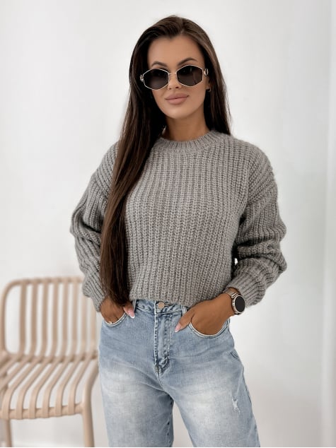 SWETER LIATHE SZARY