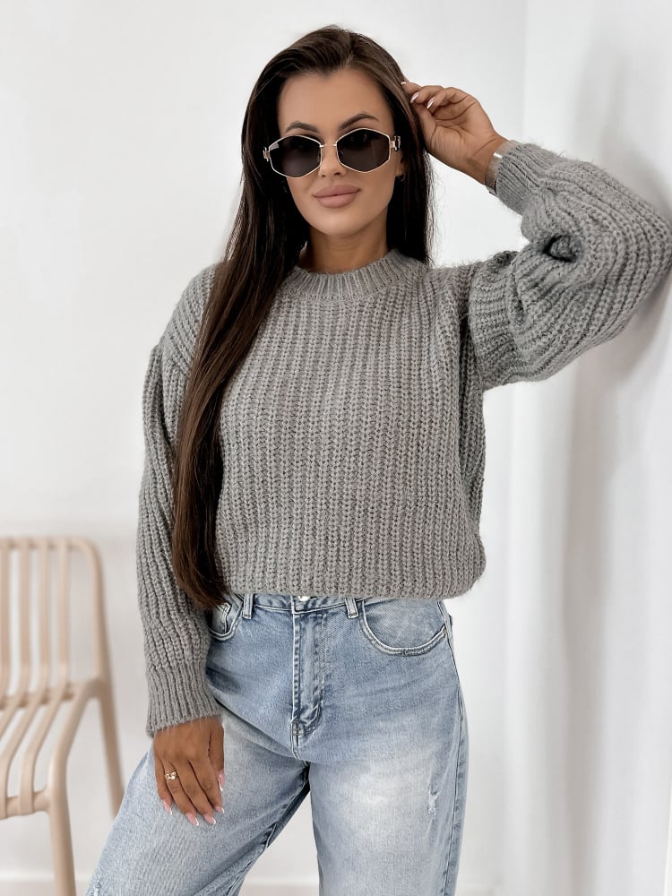 SWETER LIATHE SZARY