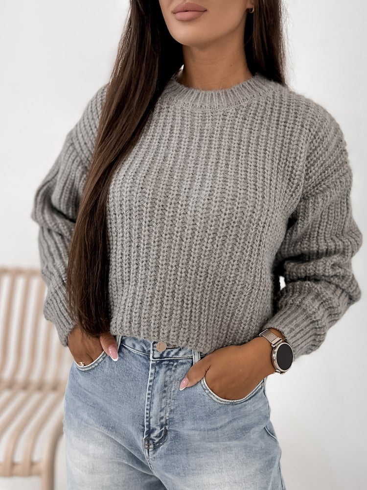 SWETER LIATHE SZARY