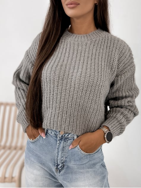 SWETER LIATHE SZARY