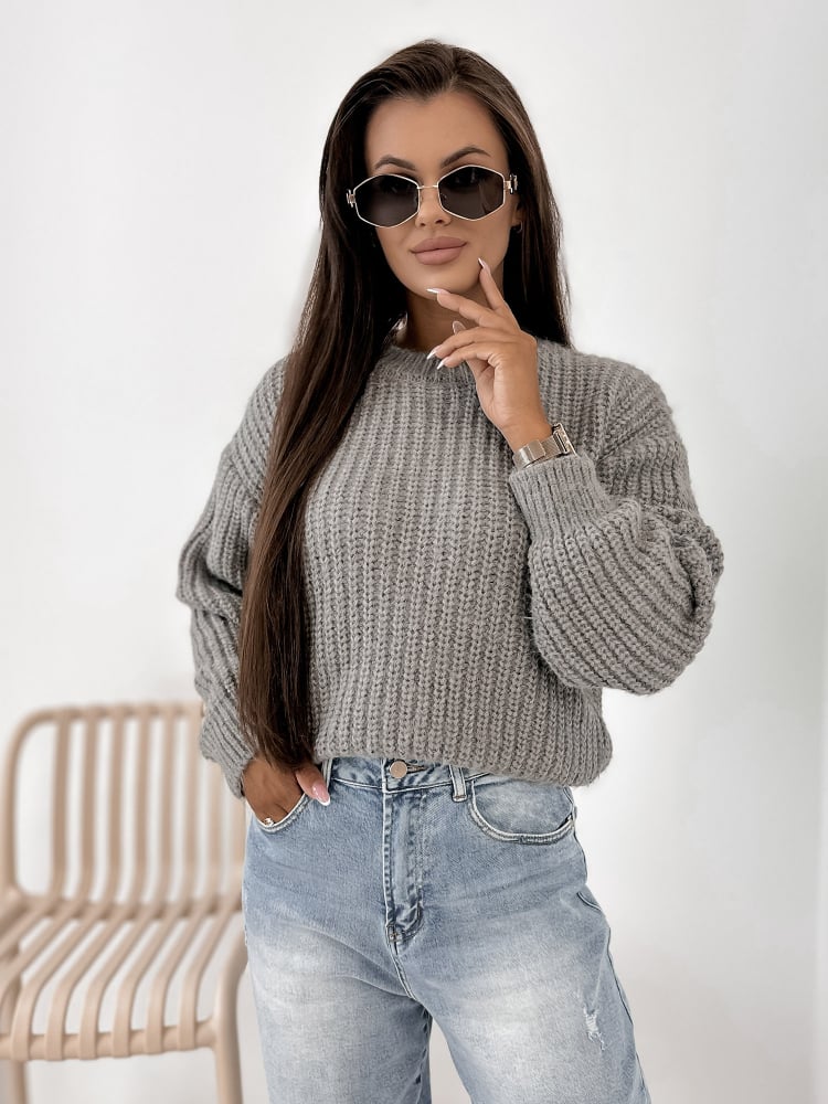 SWETER LIATHE SZARY