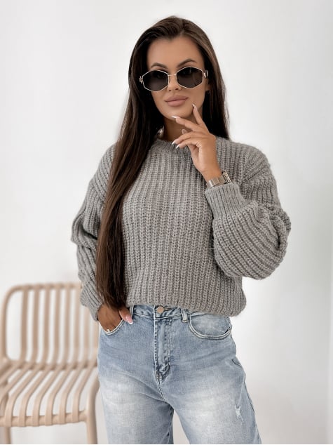 SWETER LIATHE SZARY