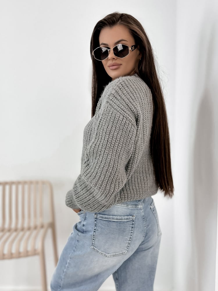 SWETER LIATHE SZARY