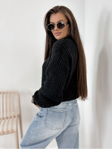 SWETER LIATHE CZARNY