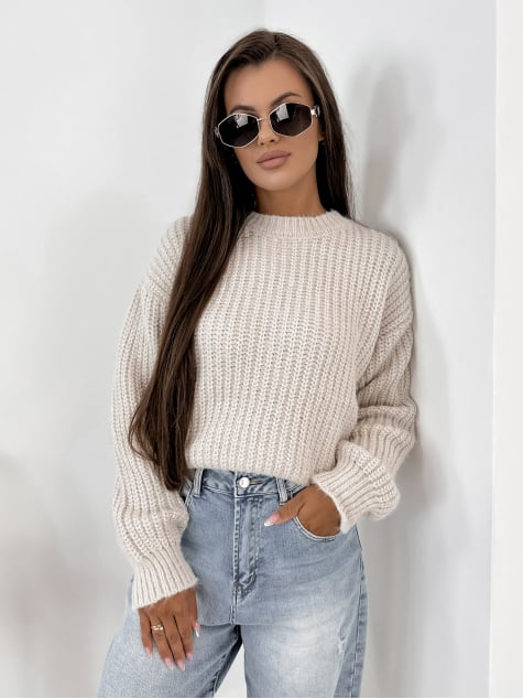 SWETER LIATHE BEŻOWY
